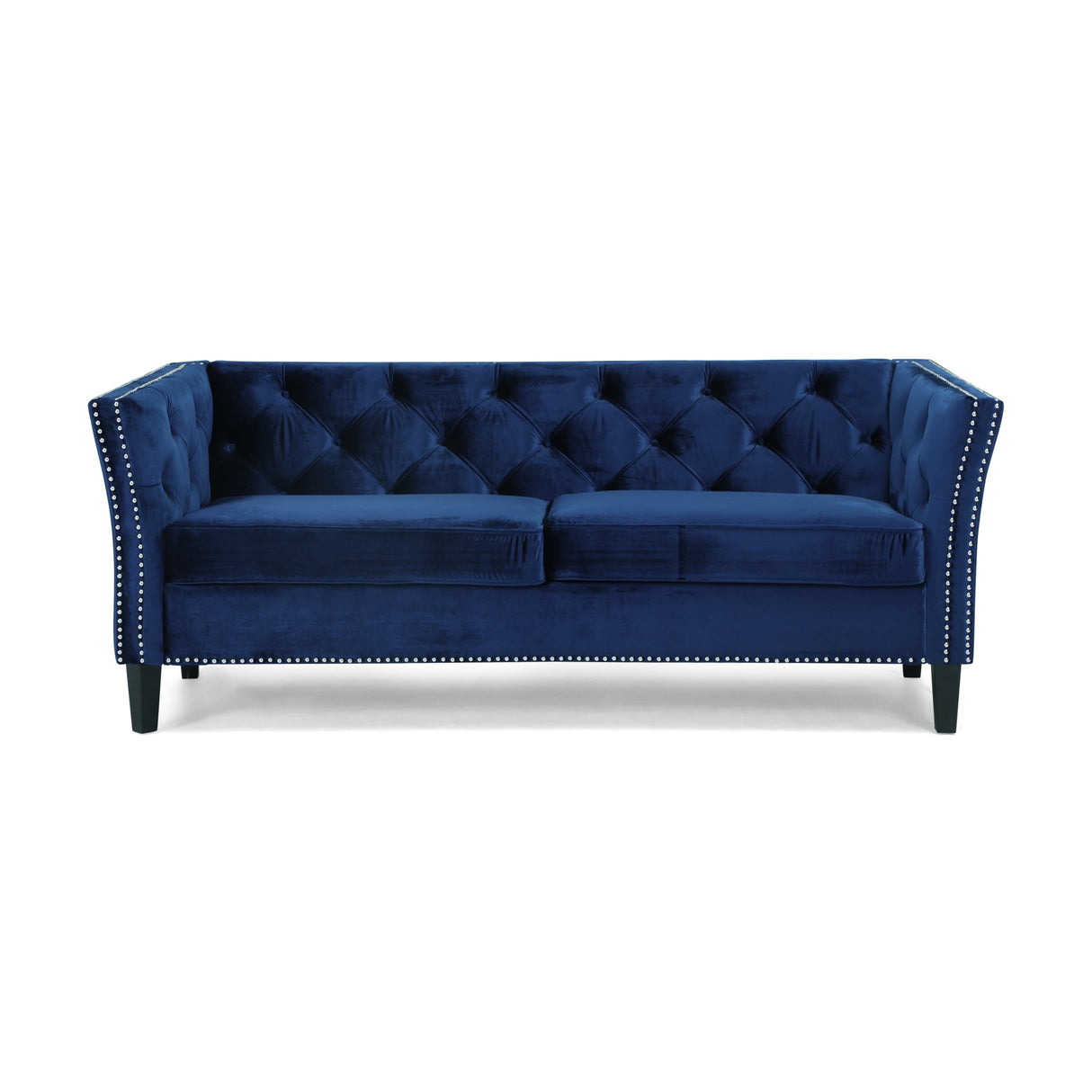 Chatwin Contemporary Tufted Velvet Sofa by Christopher Knight Home - 32.50" D x 77.00" W x 30.25" H