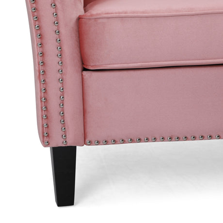Chatwin Contemporary Tufted Velvet Sofa by Christopher Knight Home - 32.50" D x 77.00" W x 30.25" H