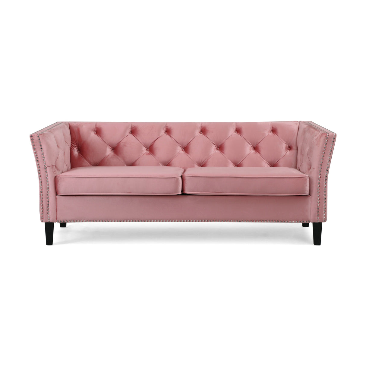 Chatwin Contemporary Tufted Velvet Sofa by Christopher Knight Home - 32.50" D x 77.00" W x 30.25" H