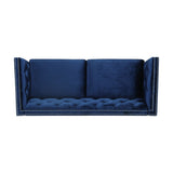 Chatwin Contemporary Tufted Velvet Sofa by Christopher Knight Home - 32.50" D x 77.00" W x 30.25" H