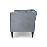 Chatwin Contemporary Tufted Velvet Sofa by Christopher Knight Home - 32.50" D x 77.00" W x 30.25" H