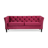 Chatwin Contemporary Tufted Velvet Sofa by Christopher Knight Home - 32.50" D x 77.00" W x 30.25" H