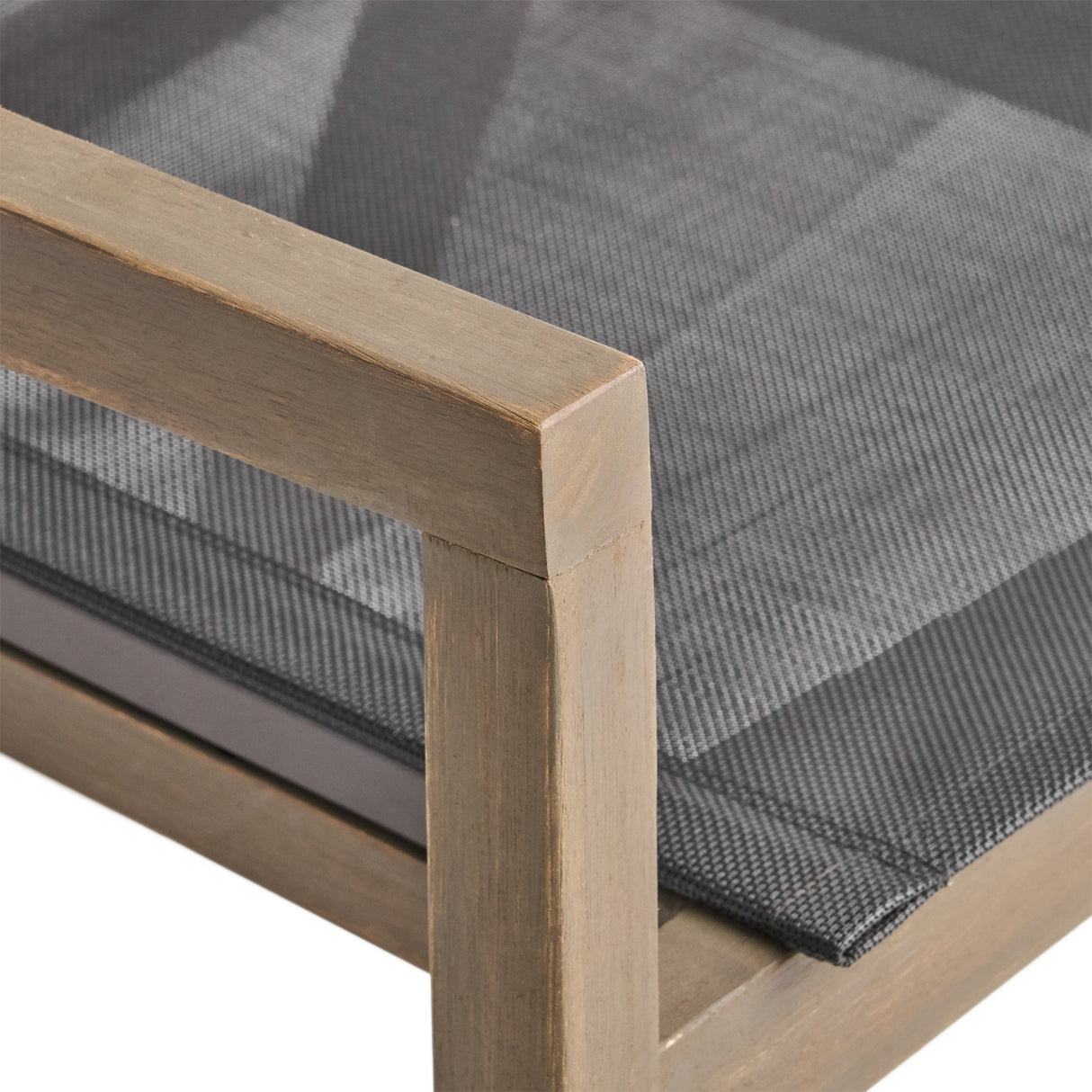 Chaucer Outdoor 4-Seater Square Acacia Wood Mesh Seats Dining Set by Christopher Knight Home
