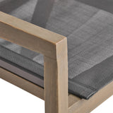 Chaucer Outdoor 4-Seater Square Acacia Wood Mesh Seats Dining Set by Christopher Knight Home