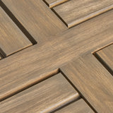 Chaucer Outdoor 4-Seater Square Acacia Wood Mesh Seats Dining Set by Christopher Knight Home