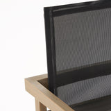 Chaucer Outdoor 4-Seater Square Acacia Wood Mesh Seats Dining Set by Christopher Knight Home