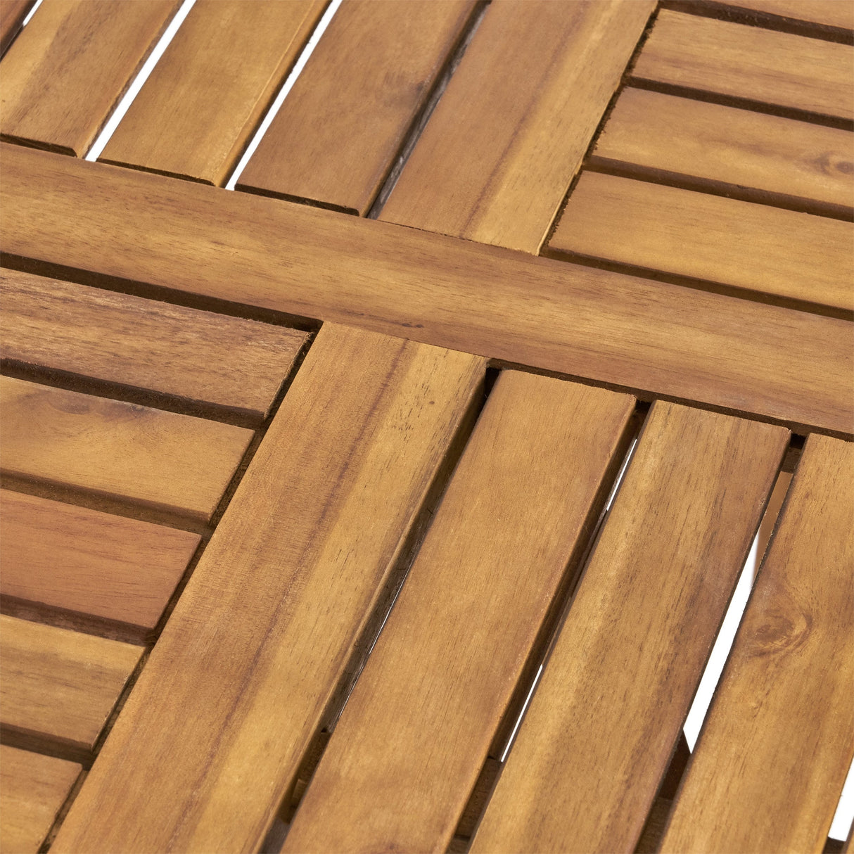 Chaucer Outdoor 4-Seater Square Acacia Wood Mesh Seats Dining Set by Christopher Knight Home