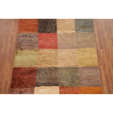 Checkered Moroccan Oriental Area Hand-knotted Jute Carpet - 5'3" x 7'7"