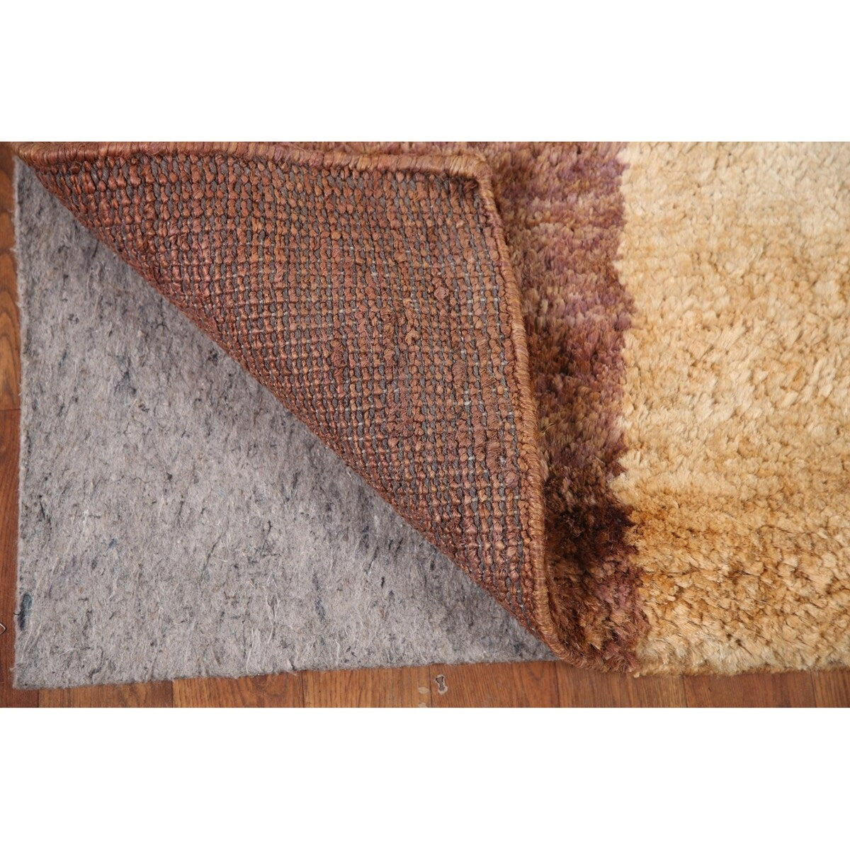 Checkered Moroccan Oriental Area Hand-knotted Jute Carpet - 5'3" x 7'7"