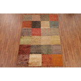 Checkered Moroccan Oriental Area Hand-knotted Jute Carpet - 5'3" x 7'7"
