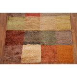 Checkered Moroccan Oriental Area Hand-knotted Jute Carpet - 5'3" x 7'7"