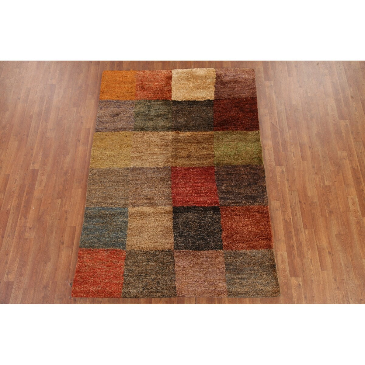 Checkered Moroccan Oriental Area Hand-knotted Jute Carpet - 5'3" x 7'7"