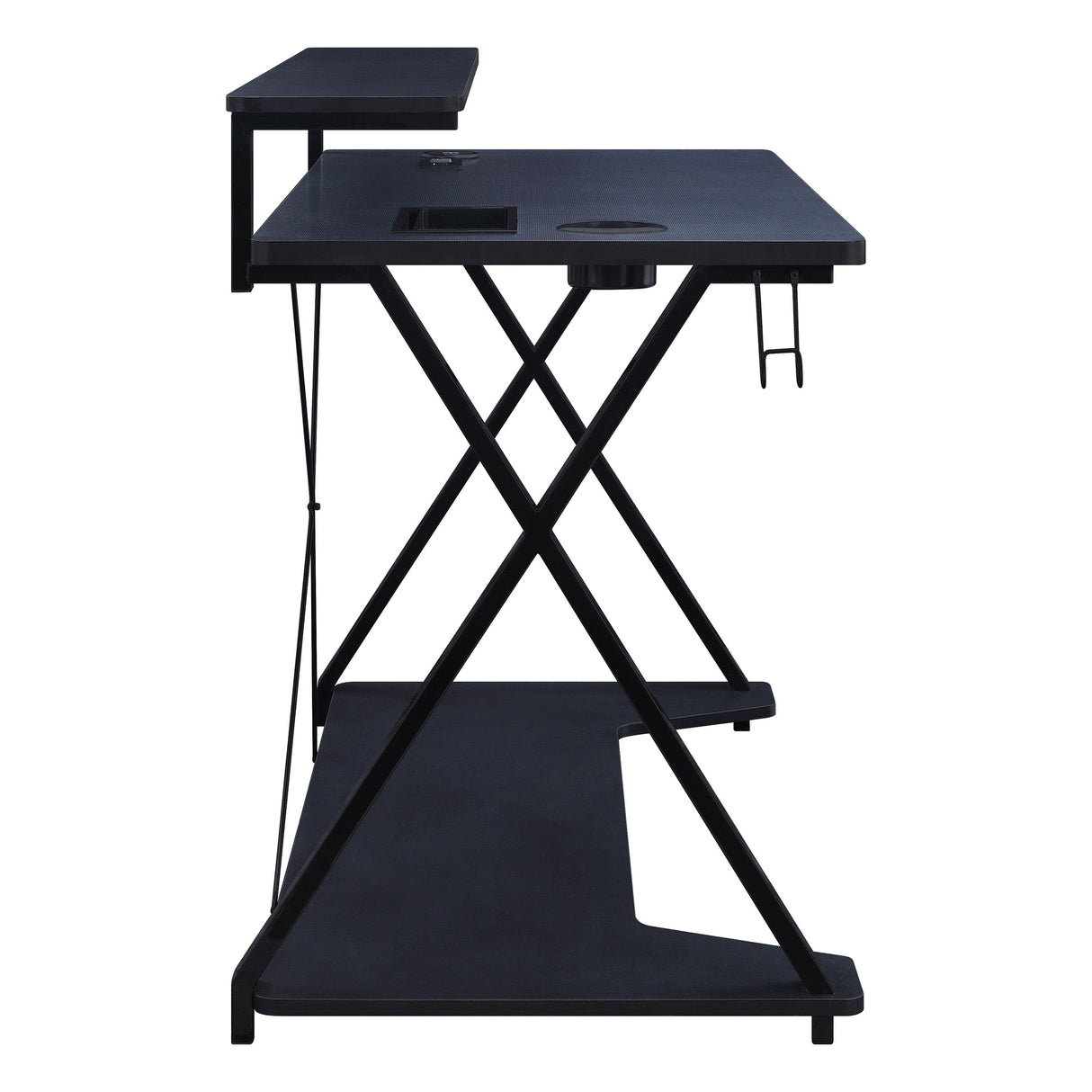 Checkpoint Ghost Battlestation Gaming Desk with RGB LED Lights