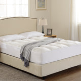 Cheer Collection Microplush Luxurious Alternative Down Mattress Pad, Topper and Protector
