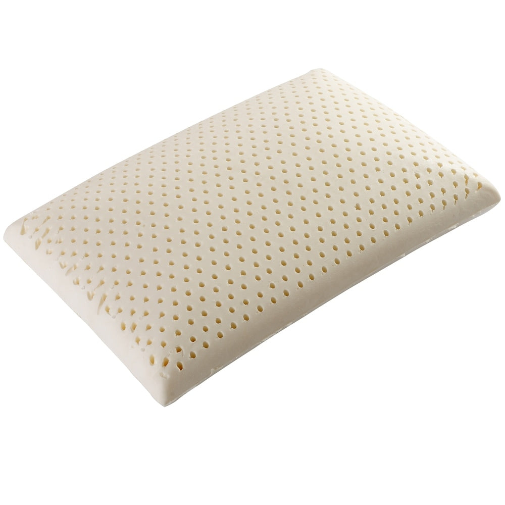 Cheer Collection Natural Latex Foam Pillow with Washable Cover - White