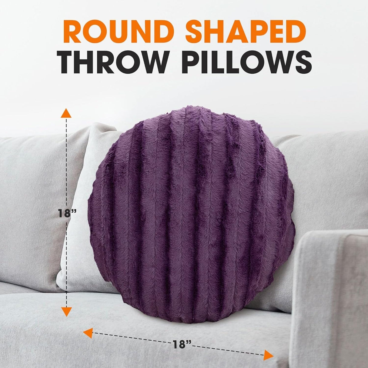 Cheer Collection Set of 2 Decorative Round Throw Pillows