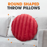 Cheer Collection Set of 2 Decorative Round Throw Pillows