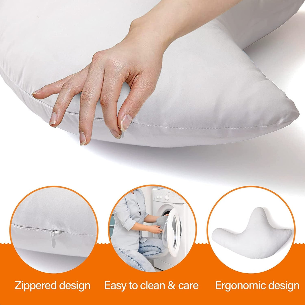 Cheer Collection W Shaped Shoulder Surgery Recovery Pillow Filled with Shredded Memory Foam