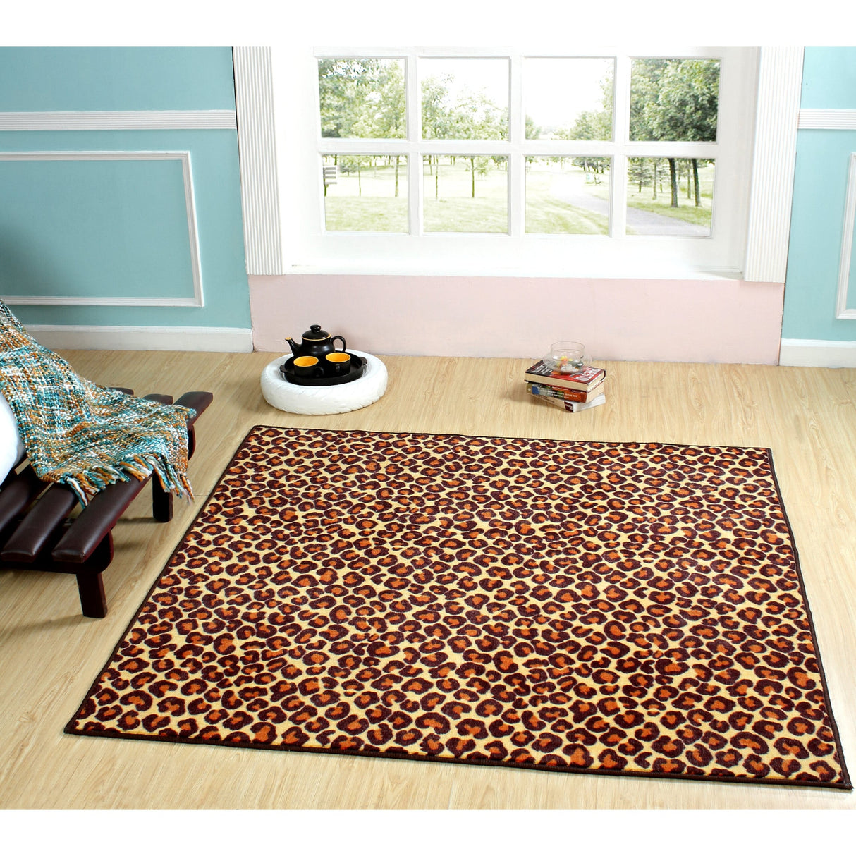 Cheetah Real Area Rug for Living Room, Dining Room, Kids