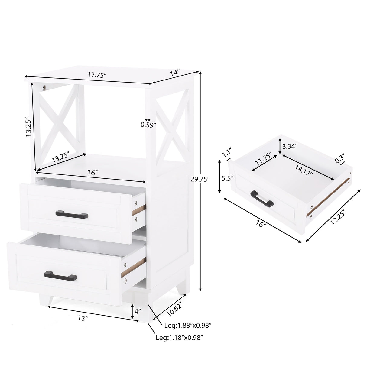 Chellis Bathroom Storage Cabinet with Drawers by Christopher Knight Home