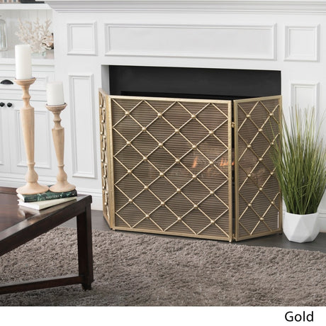 Chelsey 3-Panel Fireplace Screen by Christopher Knight Home