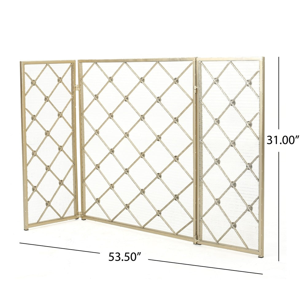 Chelsey 3-Panel Fireplace Screen by Christopher Knight Home