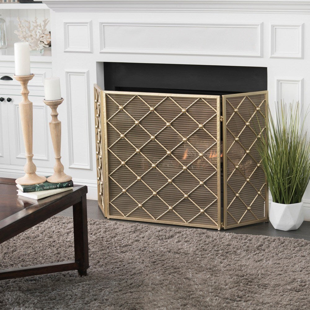 Chelsey 3-Panel Fireplace Screen by Christopher Knight Home