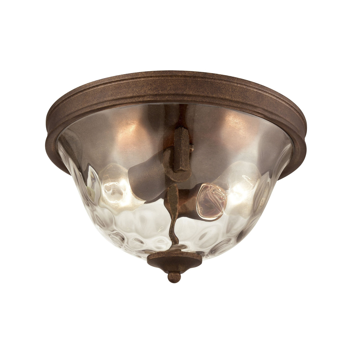Elk Home Cheltham Mocha Glass 12 Inch Wide Flush Mount