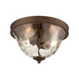 Elk Home Cheltham Mocha Glass 12 Inch Wide Flush Mount