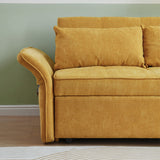 Chenille Fabric Pull-Out Sofa Bed Convertible Sleeper Loveseat Couch