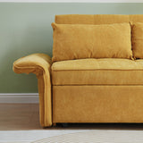 Chenille Fabric Pull-Out Sofa Bed Convertible Sleeper Loveseat Couch