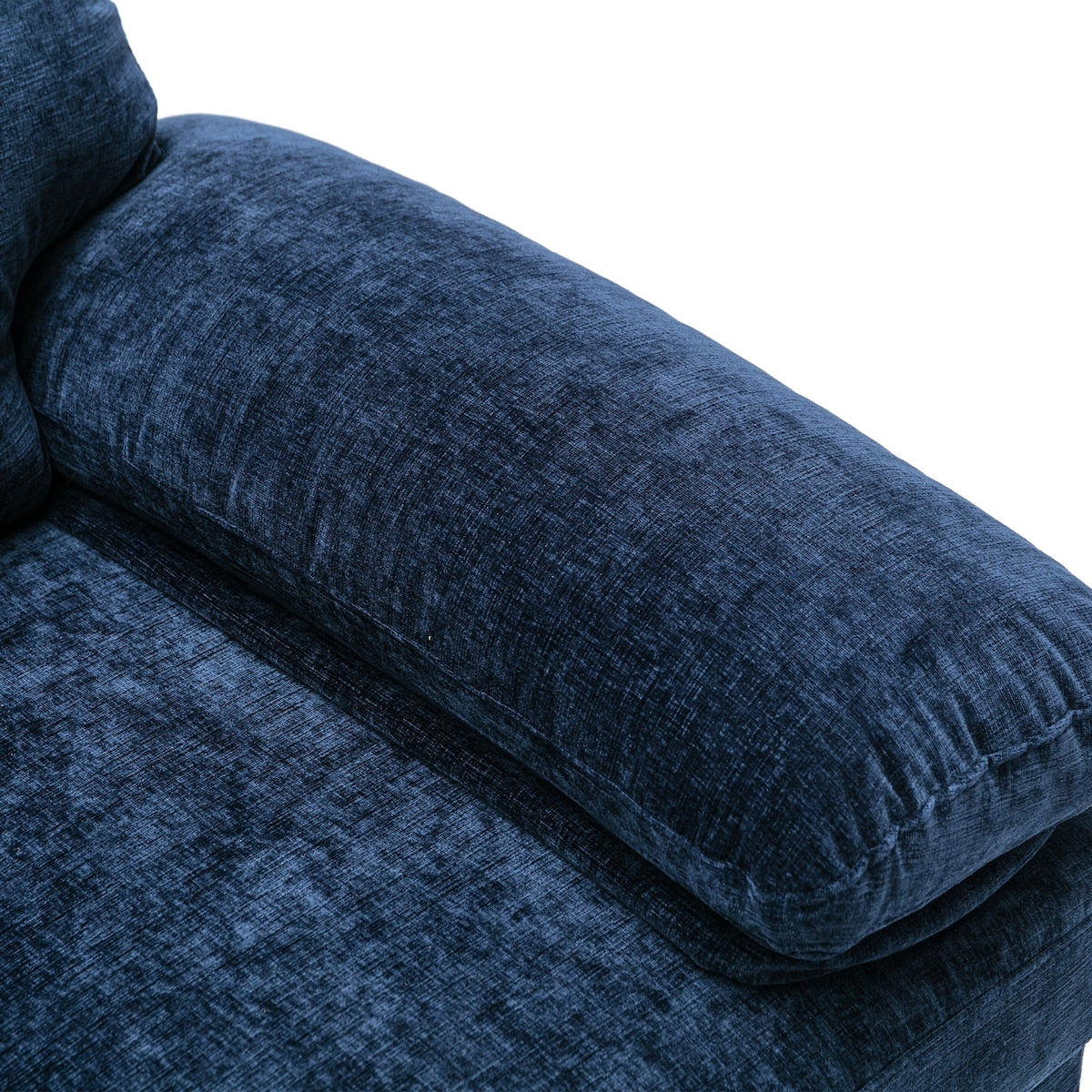 Chenille Fabric Sectional Sofa Set Modern Living Room Cushion Back Accent Sofa Wide Lounge Chaise Couch with Pillow Top Arms