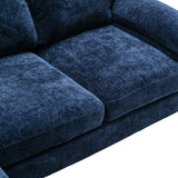 Chenille Fabric Sectional Sofa Set Modern Living Room Cushion Back Accent Sofa Wide Lounge Chaise Couch with Pillow Top Arms