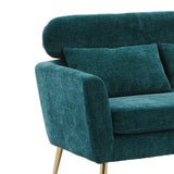 Chenille Loveseat Small Sofa Small Mini Room Couch Two-seater Sofa Arm Chairs
