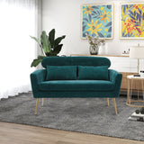 Chenille Loveseat Small Sofa Small Mini Room Couch Two-seater Sofa Arm Chairs