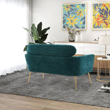 Chenille Loveseat Small Sofa Small Mini Room Couch Two-seater Sofa Arm Chairs