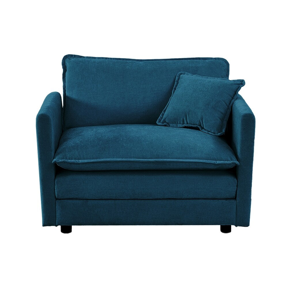 Chenille Single Upholstered Reading Armchair Living Room Chair
