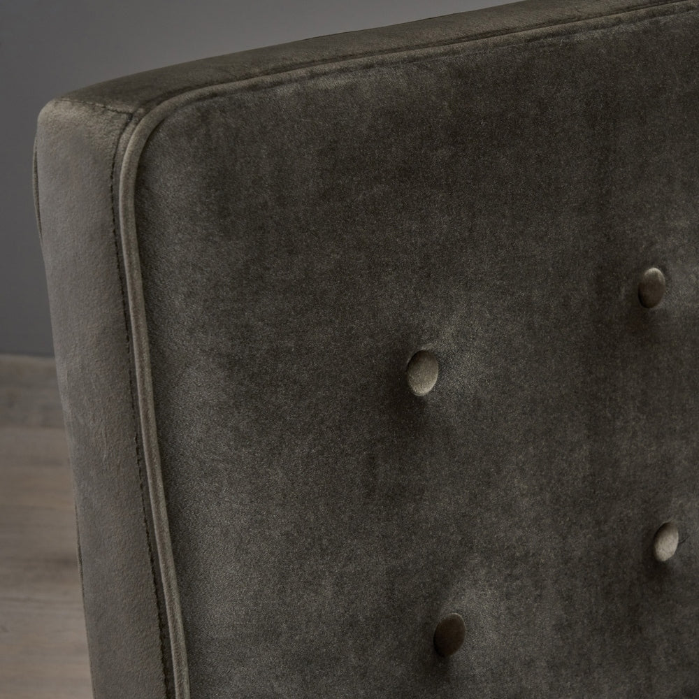 Chequeset Minimalist Dining Bench Settee with Tufted Velvet Cushion by Christopher Knight Home - N/A