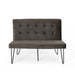 Chequeset Minimalist Dining Bench Settee with Tufted Velvet Cushion by Christopher Knight Home - N/A