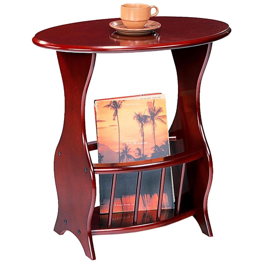 Cherry Accent Table with Magazine Rack