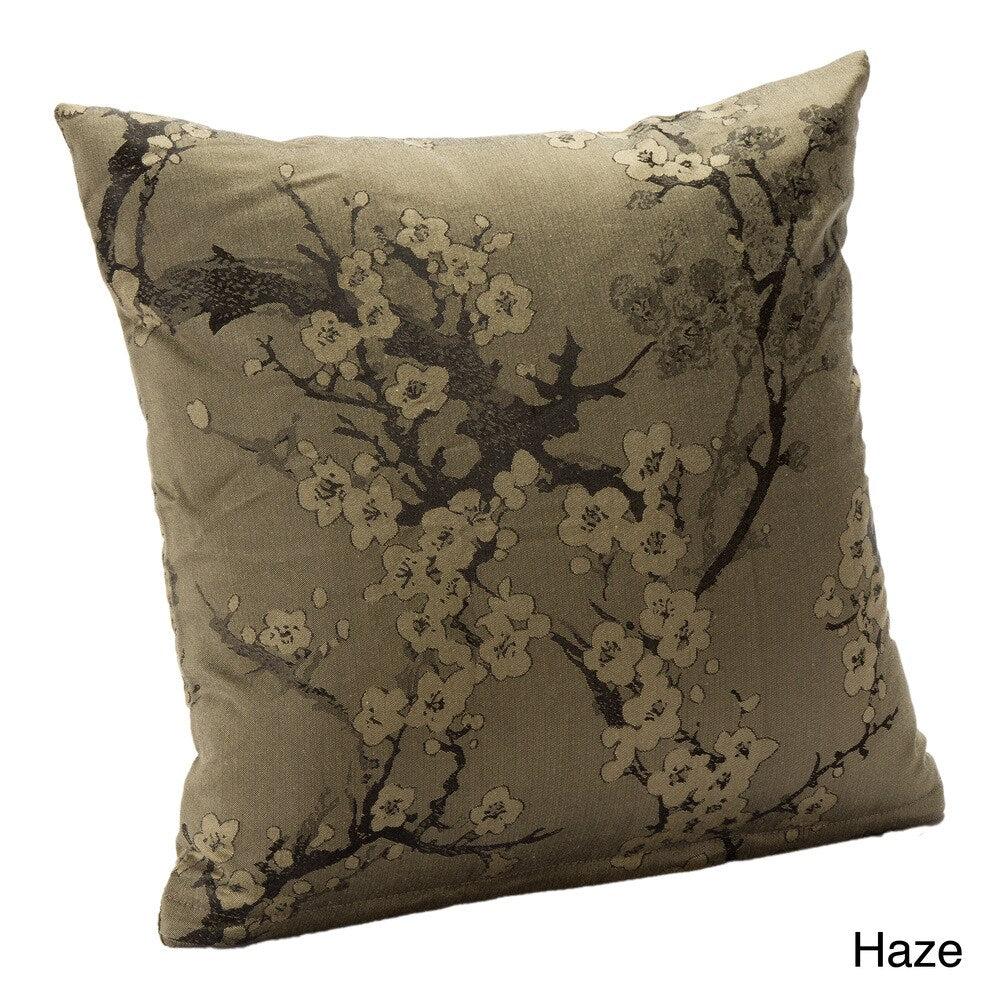 Cherry Blossom Azure Accent Pillow