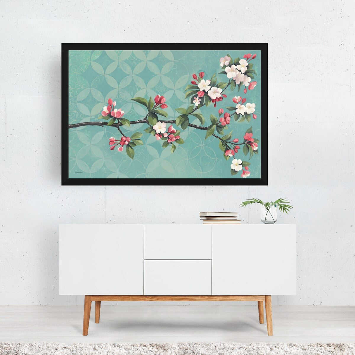Cherry Blossoms Illustrations Floral Botanical Fruit Art Print/Poster