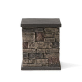 Chesney Outdoor 32" Octagonal 40,000 BTU Light Weight Concrete Fire Pit by Christopher Knight Home
