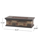 Chesney Outdoor 50,000 BTU Lightweight Concrete Rectangular Fire Pit (No Tank Holder) by Christopher Knight Home