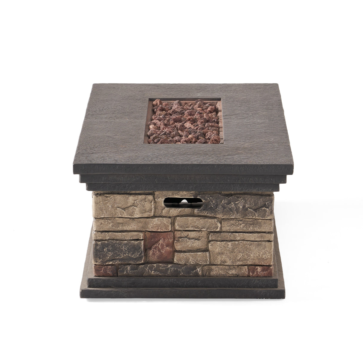 Chesney Outdoor 50,000 BTU Lightweight Concrete Rectangular Fire Pit (No Tank Holder) by Christopher Knight Home