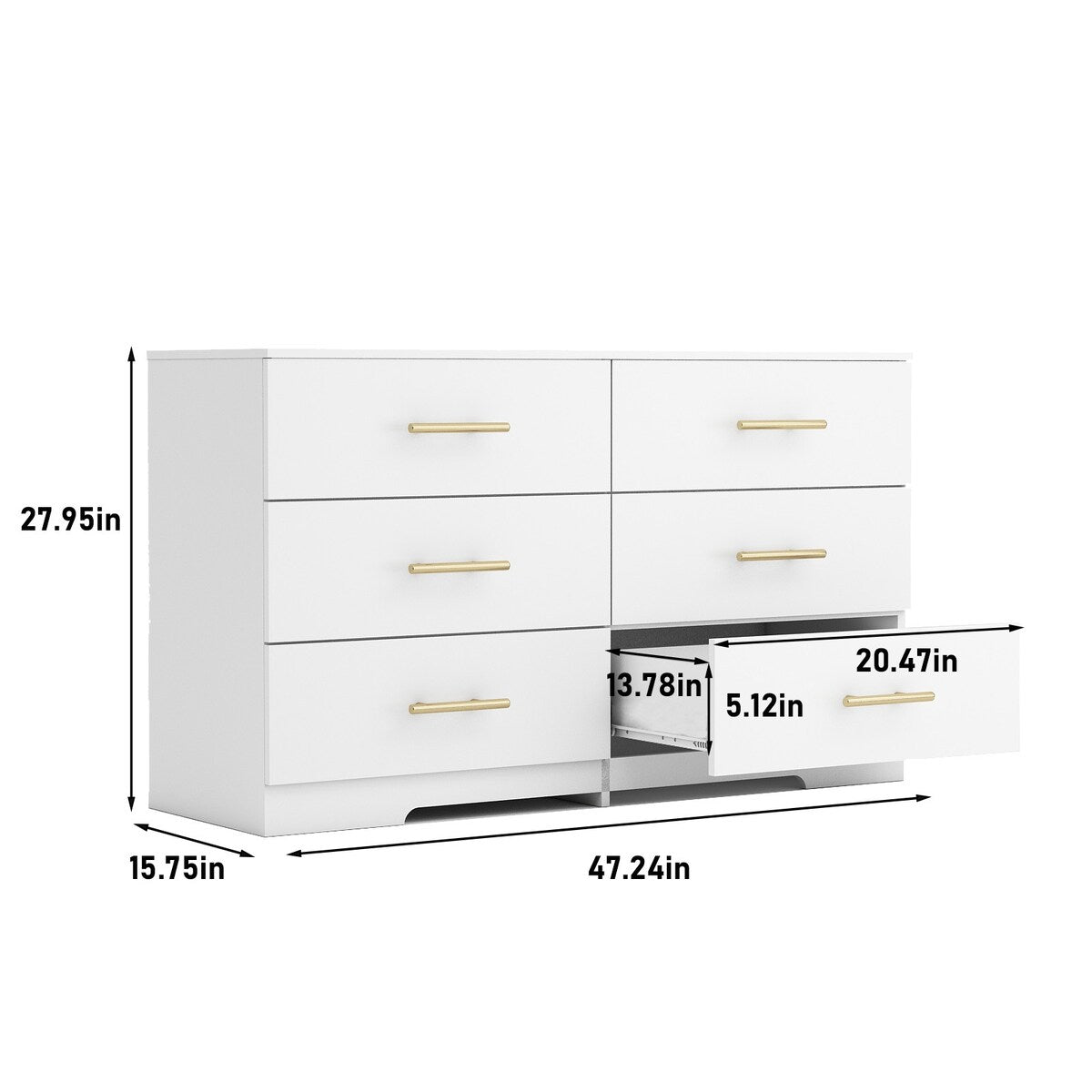 Chest of Drawers for Bedroom,6 Drawer Dresser