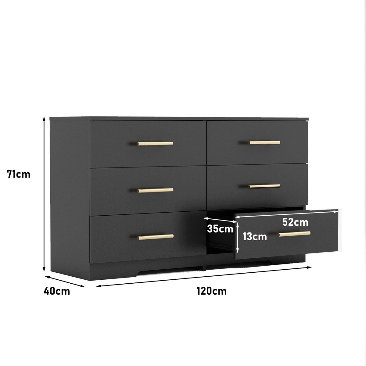Chest of Drawers for Bedroom,6 Drawer Dresser