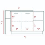 Chesterfield 2-Shelf 1-Drawer Kitchen Island Black Wengue and Light Oak