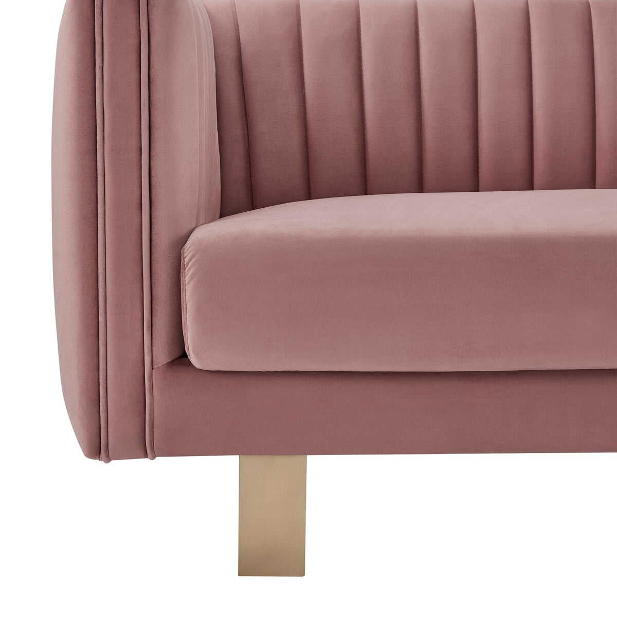 Chesterfield Design Fabric Sofa with Vertical Tufted Channels, Purple