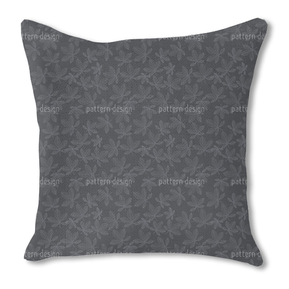 Chestnut Leaves in Winter Dress Burlap Pillow Double Sided